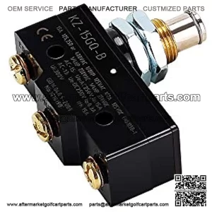 Golf Cart Brake Light Micro Switch for Club Car DS 1981-up and EZGO 1971-up, 3 Terminal Plunger# 1011439, 12374G1, 13141G1, 730, MS-011