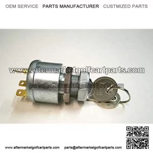 Ignition Key Switch (81+) Gas/Electric Golf Cart (with Lights) 4-Prong - 33639G01