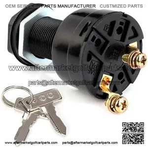 Electric Golf Cart Ignition Key Switch Starter Switch for Club Car DS 101826201 1996-Up 36/48 Volts