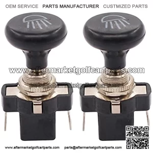 Golf Cart Push Pull Light Switch 12 Volt for Yamaha Club Car Headlights Pack of 2