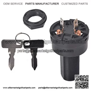 Golf Car Ignition Key Switch Fits for Gas Golf Club Carts 1996-Up, 4 Terminal, 102571401