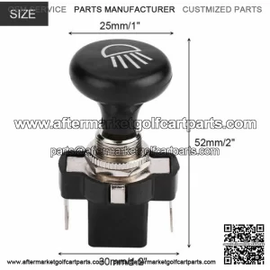 12V Car Auto Headlight Push Pull Light Switch For Golf Cart EZGO Club Car