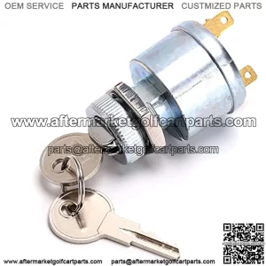 Golf Cart Starter Ignition Key Switch for EZGO Electric Golf Cart 17421G1, 2 Terminal Prongs
