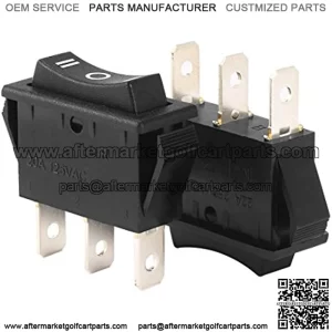 5Pcs AC 20A/125V 22A/250V SPDT 3 Terminal 3 Position On-Off-On Switch Boat Rocker Switches Black