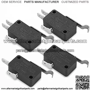 4 Pack Golf Cart Micro Switch 2 & 3 Prong for Club Car DS Precedent OEM # 1014807,1014240, 1014805