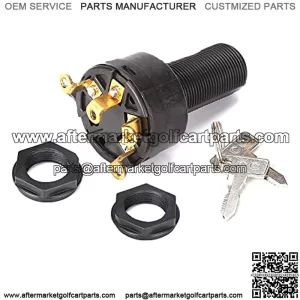 Ignition Key Switch for Club Car DS, Limo, Turf Carryall 1 & 2, XRT 1996-up 12V Gas Golf Cart, OEM# 101826301, 1012505