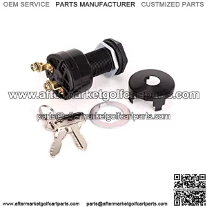 Golf Cart Ignition Switch 2-PIN for 36V - 48V Electric Golf Cart Club Car DS (1996 Up) Replacement Part 101826201 - with 2pcs Club Car Key