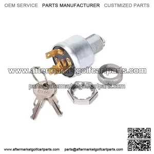 Golf Cart Ignition Switch for EZGO, 3-Way 4-Terminal W/ 2 Standard Keys 33639G01