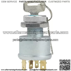 Ezgo Golf Ignition Switch with Key for EZGO TXT, Medalist, Marathon, Workhorse, ST, Shuttle Golf Cart, 4 Terminals, 33639-G01 33639G01, 33639-G03 33639G03