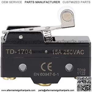 Golf Cart Accelerator Micro Switch,3 Terminal Micro Switch with Roller for EZGO (Gas 1983-1994) TXT Marathon Golf Carts,relpace OEM:10606G1, 10606G2, 17928G1, 31535G1