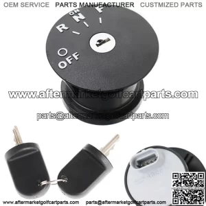 Ignition Key Switch & 2 Keys for 48V RXV EZGO Electric Golf Cart 2008 & Up