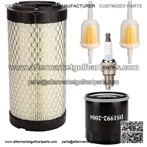 Golf Cart Tune Up Kit for Club Car Precedent 2004 up Gas Models with FE350 Kawasaki Motor, Include Air Filter Oil Filter Fuel Filter Spark Plug, Engine Maintenance Kit for Club Car Precedent