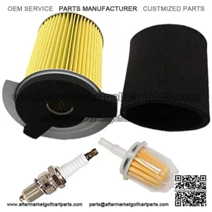 Air Filter Pre-Filter with Spark Plug Fuel Filter Tune Up kit Replacement forYamaha G1 2 Cycle 1978-1989 Gas Golf Cart and G14 4 Cycle 1995-1996 Gas Golf Cart Replace J10-14417-00 JF7-14450-01