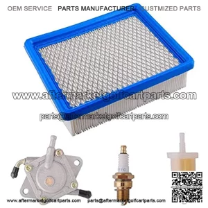 Tune Up Kit 1025582 Air Filter Spark Plug with Fuel Filter 1014523 Fuel Pump for Compatible with Golf Cart Gas 1992-2004 1015426 4-Cycle