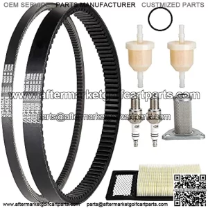 Golf Cart EZGO Tune Up Kit w/Drive Belt & Starter Gen.Belt for EZGO TXT Medalist 1994-2005 with 295/350cc 4 Cycle Robins Motor