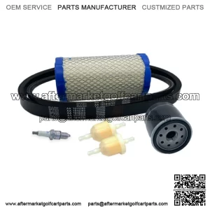 Tune Up Kit For 04-15 Club Car Precedent - Belts, Air + Oil Filter, Spark Plugs