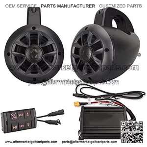 NUTV4 - Marine Bluetooth ATV/Golf Cart/UTV Speakers Stereo System