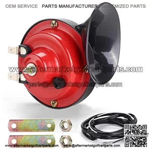 Universal 12 Volt Golf Cart Electric Horn Kit for EZGO, Club Car, Yamaha or UTV, ATV, Boat