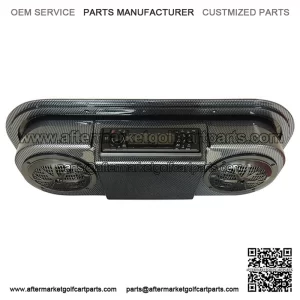 Golf Cart Radio / Golf Cart Speakers in Carbon Fiber (POLK/PYLE Overhead Console w/ Bluetooth)
