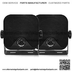 4 Inches Boat Marine Speakers - Waterproof Hunging Box Speakers 100 Watts Heavy Duty Surface Mount Speaker for ATV UTV RZR Golf Cart Tractor Truck Jeep GR301B (Black)