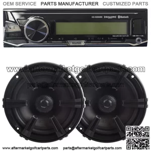 Golf Cart Radio w/ POLK Golf Cart Speakers (Stereo System w/ Bluetooth Receiver)