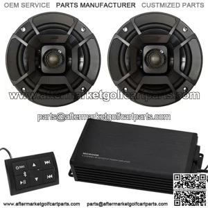 Boss 4x100 Watt Marine Grade Amp and Polk 5.25" Speakers Bluetooth Audio Package