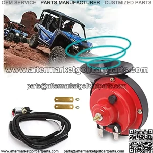 12V Golf Cart Horn Kit Universal for EZGO Club Car Yamaha, UTV, Boat - Red