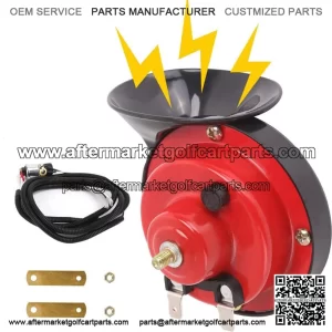 12V Golf Cart Horn with Switch Button Kit for Yamaha EZGO Club Car UTV ATV Boat