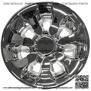 (Set of Four) 8 inch Drifter Golf Car Wheel Covers (Chrome)