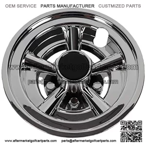 Golf Cart 8" Wheel Covers Hub Caps, Set of (4) Fits on Yamaha Club CAR EZ-GO Golf Cart