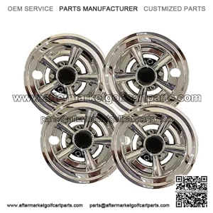 4 Golf Cart Wheel Covers Hub Caps 8" Silver For YAMAHA CLUB CAR EZGO