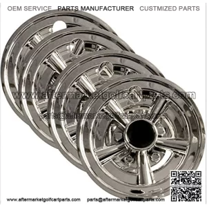 Golf Cart 8" Wheel Covers Hub Caps, Set of 4 - Blemished