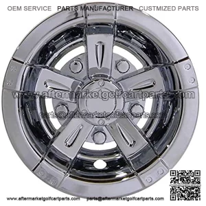 8" Vegas Chrome Golf Cart Wheel Covers/Hub Caps - (Set of 4)