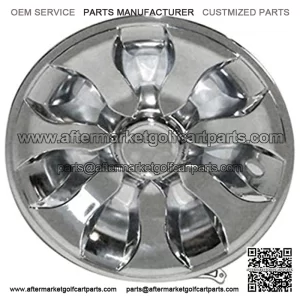 8" Chrome Driver Golf Cart Hub Caps - Each
