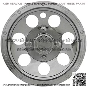10" Chrome Beadlock Golf Cart Hub Caps - Each