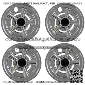 NEW 8" Golf Cart Hub Cap Wheel Cover Chrome Hubcaps