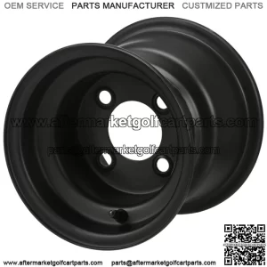 Revenge 8x7 Black Steel Golf Cart Wheel 3:4 Offset