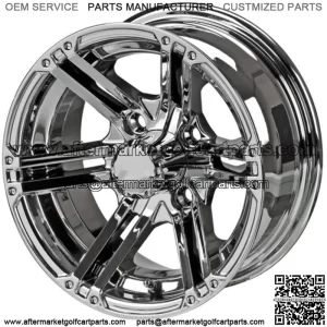 Revenge 12x6 Yukon Mirror Golf Cart Wheel Centered Offset