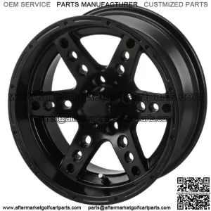 Revenge 14x7 Chaos Matte Black Golf Cart Wheel 3:4 Offset