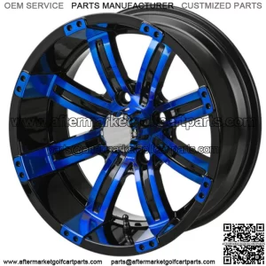 Revenge 14x7 Casino Black & Blue Golf Cart Wheel 3:4 Offset