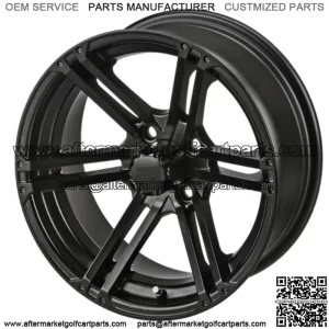 Revenge 15x7 Yukon Matte Black Golf Cart Wheel 3:4 Offset