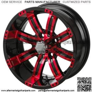 Revenge 14x7 Casino Black & Red Golf Cart Wheel 3:4 Offset