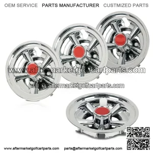 8 Inch Golf Cart Wheel Covers Hub Caps Fit For EZGO Club Car Yamaha,Set of 4pcs