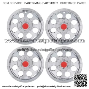 4Pcs Golf Cart 10" Silver Wheel Cover Hub Caps Fit For EZGO Club Car and Yamaha