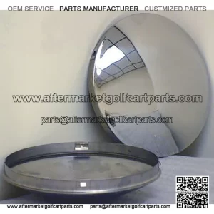 Set of 4, R2512-x4, 8" Dia. StainleSteel Baby Moon Hub Cap for Trailer, Dollies, Golf Cart, Lawn Mower, etc.