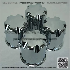 Wheel Rim 'SS' Chrome Center Caps for Golf Cart UTV ATV(Set of 4)