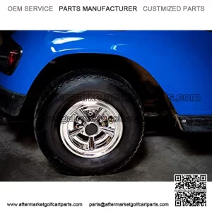 4X 8 Golf Cart Hub Caps Chrome Pop in Design Universal EZGO, Club Car, Yamaha