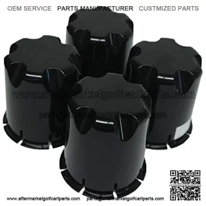Golf Cart Wheel Center Cover Cap, Black