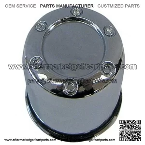 Golf Cart Tire & Wheel Center Cap - 2.65", Chrome Plastic