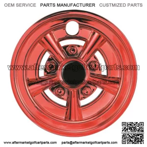 Universal 8" Wheel Covers Hub Caps - Red